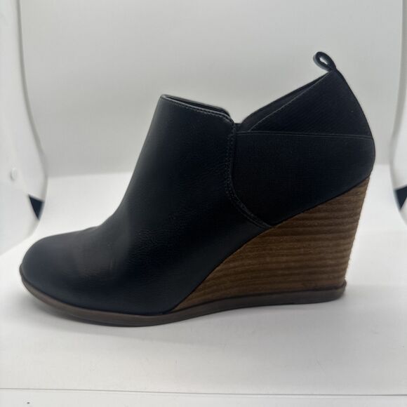 Dr Scholls Be Energized Wedge Bootie Women's Sz 9 M Black Slip-On Closed-Toe - Picture 10 of 13